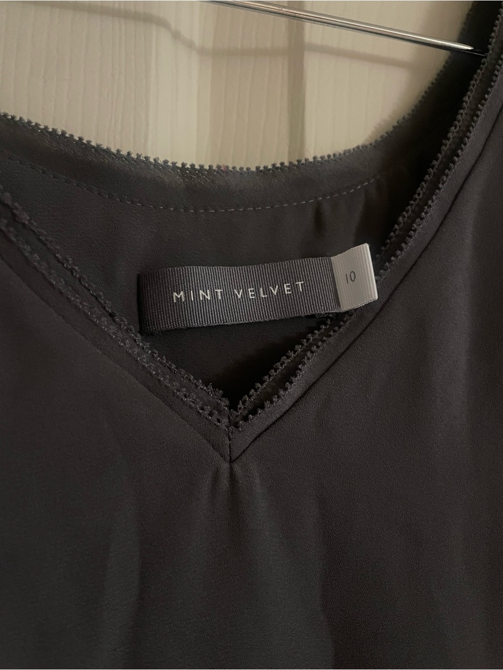 V-Neck Women's Tank Top in Charcoal by MILE NINETEEN - Picture 2 of 3